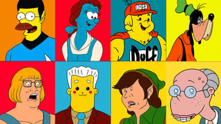 This rapid-fire GIF mix-and-matches cartoon characters’ DNA